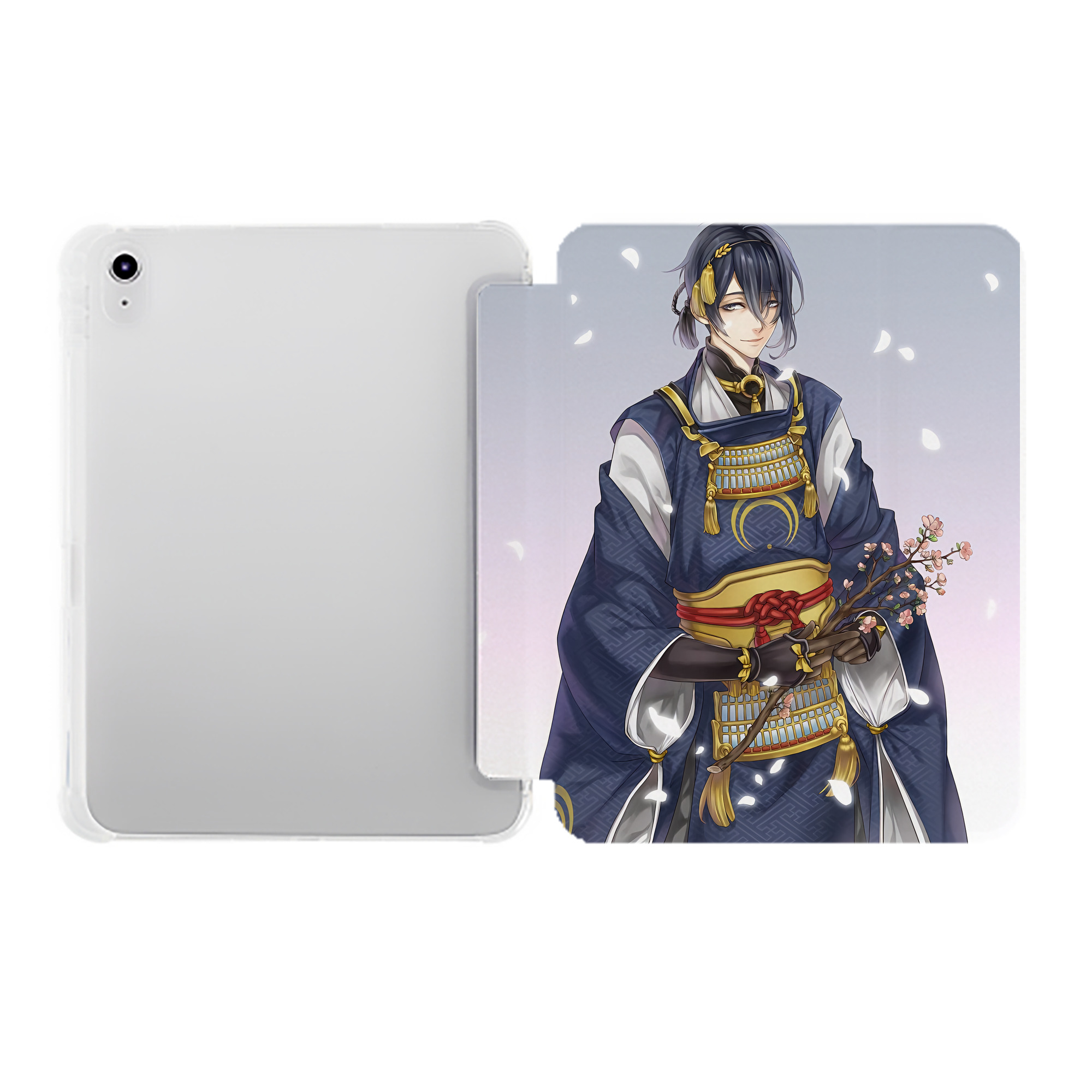 （画像用） 刀剣乱舞 Touken Ranbu IPad ケース ペン収納付き 三つ折りスタンド PUレザー×シリコン 対応機種9.5/10.5/10.9インチ